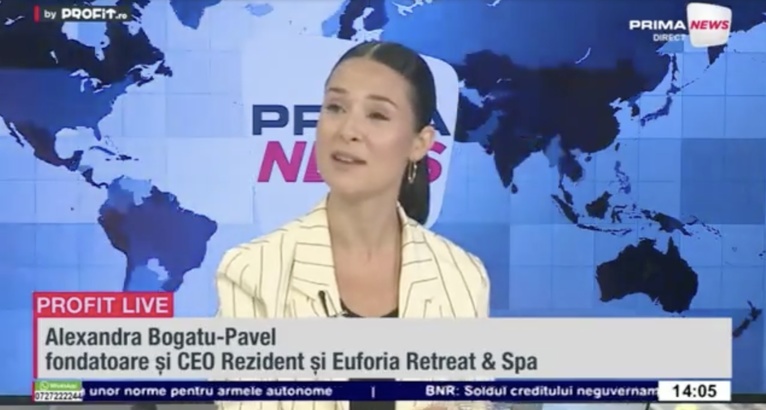 VIDEO Incertitudine în turism, rezervări făcute mai târziu și pentru perioade mai scurte. Alexandra Bogatu-Pavel, fondatoare Euforia Retreat & Spa: Pariez pentru anul 2028  - Profit.ro Live TV
