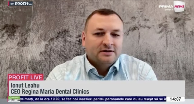 VIDEO Cel puțin un dinte lipsă la1 din 4 români. Ionuț Leahu, CEO Regina Maria Dental Clinics: Amânatul ăsta nu vine fără costuri. Când pierdem un dinte este o adevărată tragedie, nu va mai crește niciodată la loc - Profit.ro Live TV