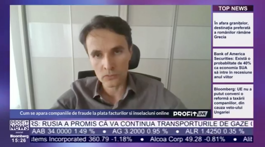VIDEO PROFIT LIVE Alin Becheanu, președinte Comisia Antifraudă ARB, avertizează: Frauda la plata facturilor este cel mai des întâlnită în rândul companiilor. Dacă aș fi antreprenor, m-aș uita la trei lucruri 
