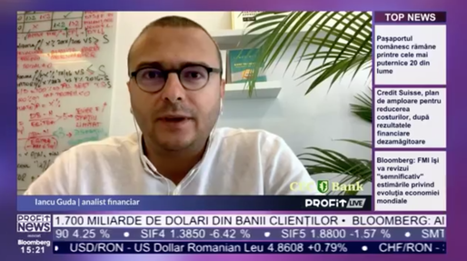 VIDEO PROFIT LIVE Iancu Guda, analist financiar: Este o furtună perfectă care anunță  un risc de recesiune din ce în ce mai palpabil