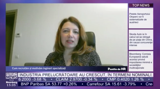 VIDEO Pastila de HR - Laura Globaru, HR Manager Graphein: Motivația angajaților nu ține neapărat de beneficii financiare. Încercăm să îi privim zi de zi să vedem dacă sunt încruntați
