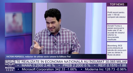 PROFIT NEWS TV Educație cu Profit - Victor Popescu, redactor de științe socio-umane la Editura Trei: Lumea mai degrabă citește decât să meargă la teatru sau la cinema. Se schimbă obișnuințele