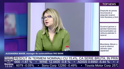 PROFIT NEWS TV Educație cu Profit – Alexandra Maier, ING Bank: Finanțările verzi sunt din ce în ce mai accesibile pentru mediul de business