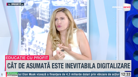 VIDEO Profit.ro TV Educație cu Profit – Diana Stafie, Foresight Strategist & Founder Future Station: Învățăm foarte mult pesimism la școală, iar narativul e unul fatalist. Viitorul are nevoie de optimiști, altfel anxietatea noastră va fi mai mare decât a 