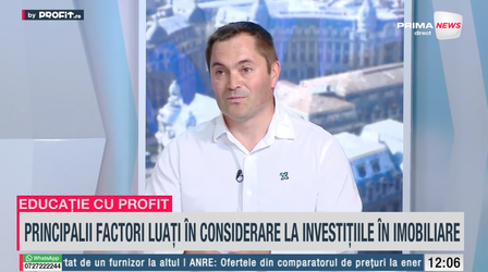 VIDEO Profit.ro TV Educație cu Profit – Cristian Istrătescu, investitor în imobiliare și pe piața de capital: E mult mai înțelept să cumperi prin credit decât cash, iar banii să-i investești în Fidelis cu un randament de 8%
