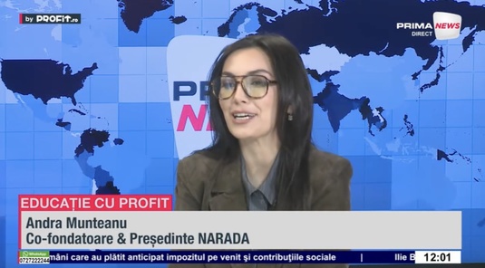 VIDEO Copilul nu mai este receptacul pasiv. Andra Munteanu, co-fondatoare Narada: Pentru generația Alpha avem nevoie de ceea ce se numește Learning 3.0 - Profit.ro Live TV Educație cu Profit