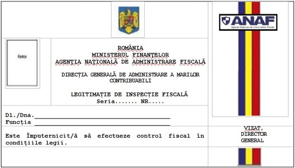 Legitimație inspector fiscal DGAMC