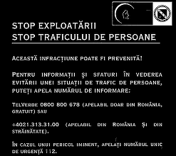 Hotelurile, firmele de transport, agențiile de forță de muncă și instituții - obligate la afișarea de informații privind traficul de persoane. MODELE de afișaj