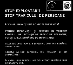 Hotelurile, firmele de transport, agențiile de forță de muncă și instituții - obligate la afișarea de informații privind traficul de persoane. MODELE de afișaj