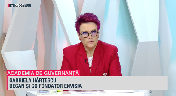 VIDEO Profit.ro TV Academia de Guvernanță - Gabriela Hârțescu, ENVISIA: Suntem într-un moment istoric pentru România ca aderare la OECD. Am lansat primul program post-universitar de guvernanță corporativă din România acreditat / Mihai Olariu, URA: Când parcurgi un astfel de program este garantat un set de cunoștințe de specialitate de înaltă calitate