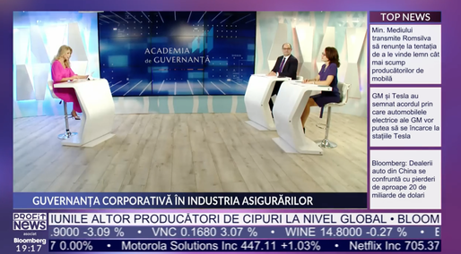 VIDEO PROFIT NEWS TV Academia de Guvernanță – Alexandru Ciuncan, UNSAR: Solvency II a venit și a schimbat regulile jocului, a trecut la o abordare bazată pe riscuri / Adriana Lobdă, Envisia: Guvernanța corporativă nu înseamnă doar conformitate, ci și performanța afacerii.