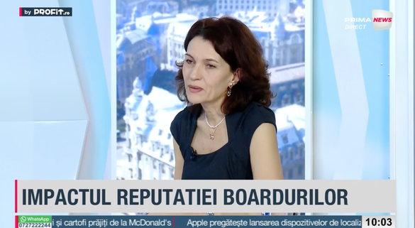 VIDEO Profit.ro TV Academia de Guvernanță - Adriana Lobdă, ENVISIA: Reputația nu mai stă în afara principiilor și a bunelor practici de guvernanță / Marilena Popovici, BCR: Educația este un element extrem de important, determinant pentru reputație 