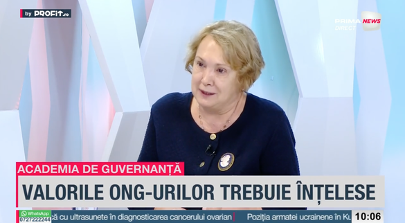 VIDEO Profit.ro TV Academia de Guvernanță – Adriana Lobdă, ENVISIA: Dacă un membru de board nu se regăsește în valorile morale ale acelei organizații, nu este locul potrivit pentru el / Ana-Maria Mihăescu, Asociația Castel Salbek: În board-ul unui ONG și mai ales în board-ul ONG-urilor ai nevoie de soft skills. Inteligența socială este totul