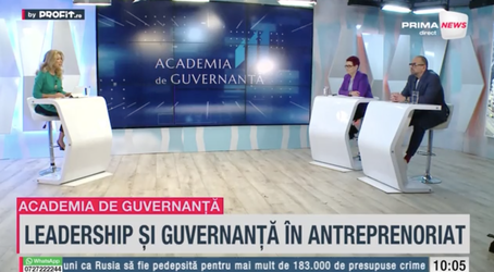 VIDEO Profit.ro TV Academia de Guvernanță - Leadership cu impact: De ce antreprenorii de succes au nevoie de guvernanță și cultură organizațională autentică