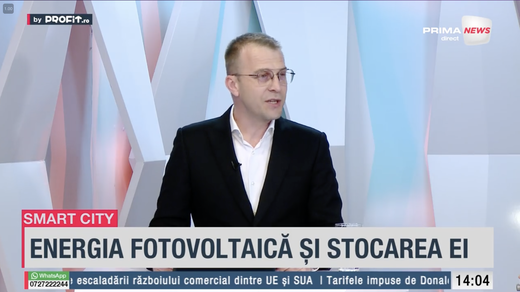 Profit.ro TV – Smart City România. Cornel Eftenoiu, Darkom Energy: România are peste 5.000 MW în fotovoltaic. „Prosumatorii pot stabiliza sistemul energetic. Stocarea devine esențială.”