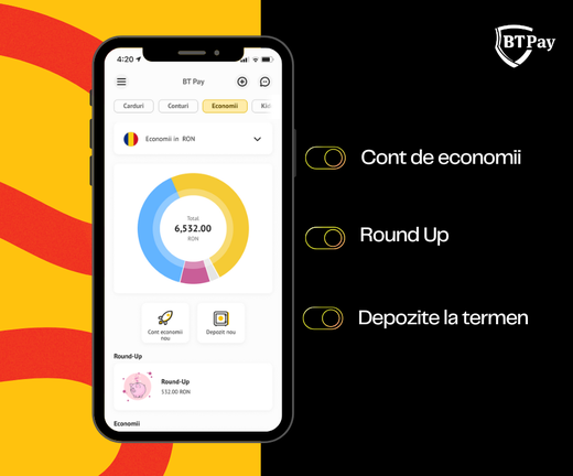 Trei modalități de a economisi direct din aplicația bancară, în ritmul ales