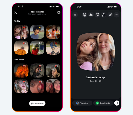 Instagram a lansat Instants, o funcție de „partajare autentică”