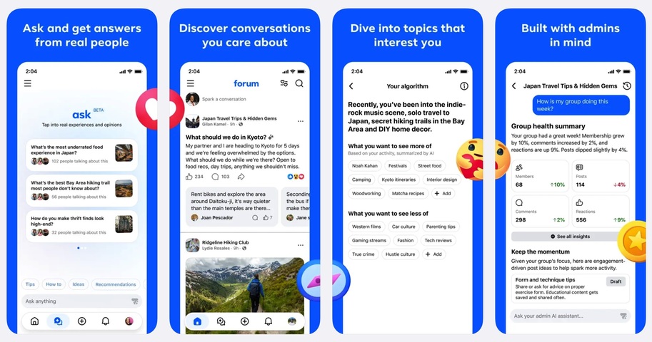 Meta lansează o aplicație pentru grupurile de Facebook