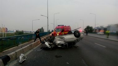 CNADNR montează separatoare de sensuri pe DN1, în zona Băneasa, unde au avut loc mai multe accidente grave
