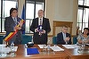 Stefan Hell, laureatul premiului Nobel pentru chimie, desemnat cetăţean de onoare al Timişoarei; a vizitat liceul la care a învăţat