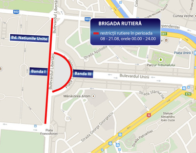 Restricţii de circulaţie în centrul Capitalei, în perioada 8-21 august, pentru concertele susţinute de Rihanna, Steve Aoki şi Sia