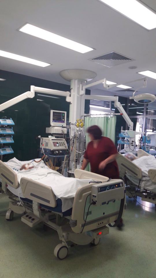 Salon al spitalului din Sofia unde a fost transferat pacientul român/Foto: Ministerul Sănătăţii