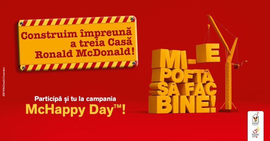 (P) De McHappy Day prietenii McDonald’s sprijină Fundaţia Ronald McDonald