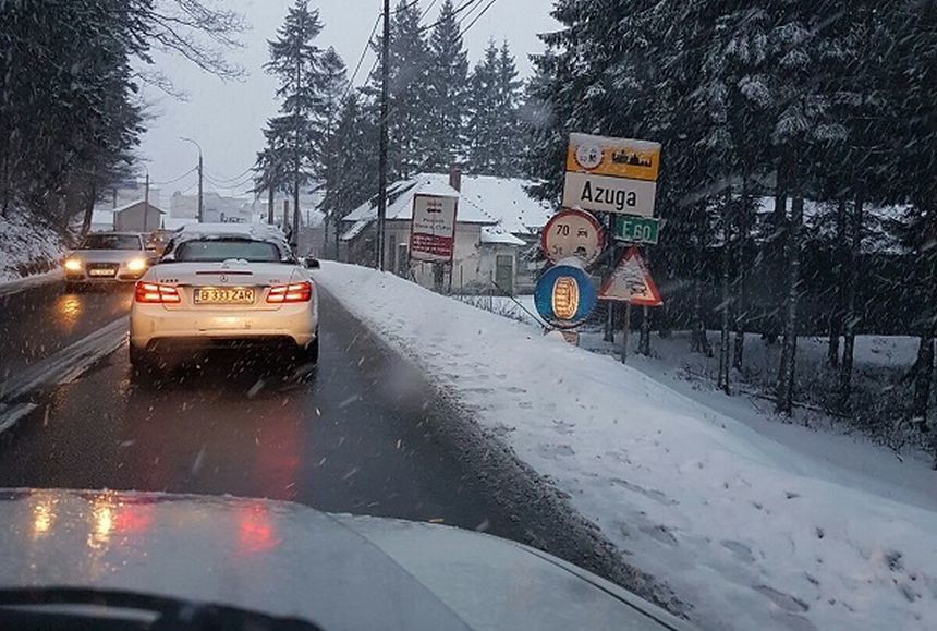 Trafic rutier îngreunat pe DN1, între Ploieşti şi Braşov; s-au format coloane lungi de maşini. FOTO-VIDEO