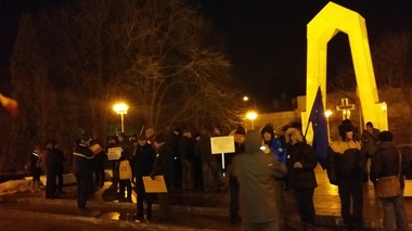 Numărul participanţilor la protestele organizate în câteva oraşe din ţară a scăzut şi mai mult faţă de zilele precedente
