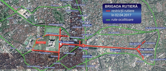 Restricţii de circulaţie în Capitală pentru crosul "Bucharest 10K & Family Run", de sâmbătă seară până duminică după-amiază