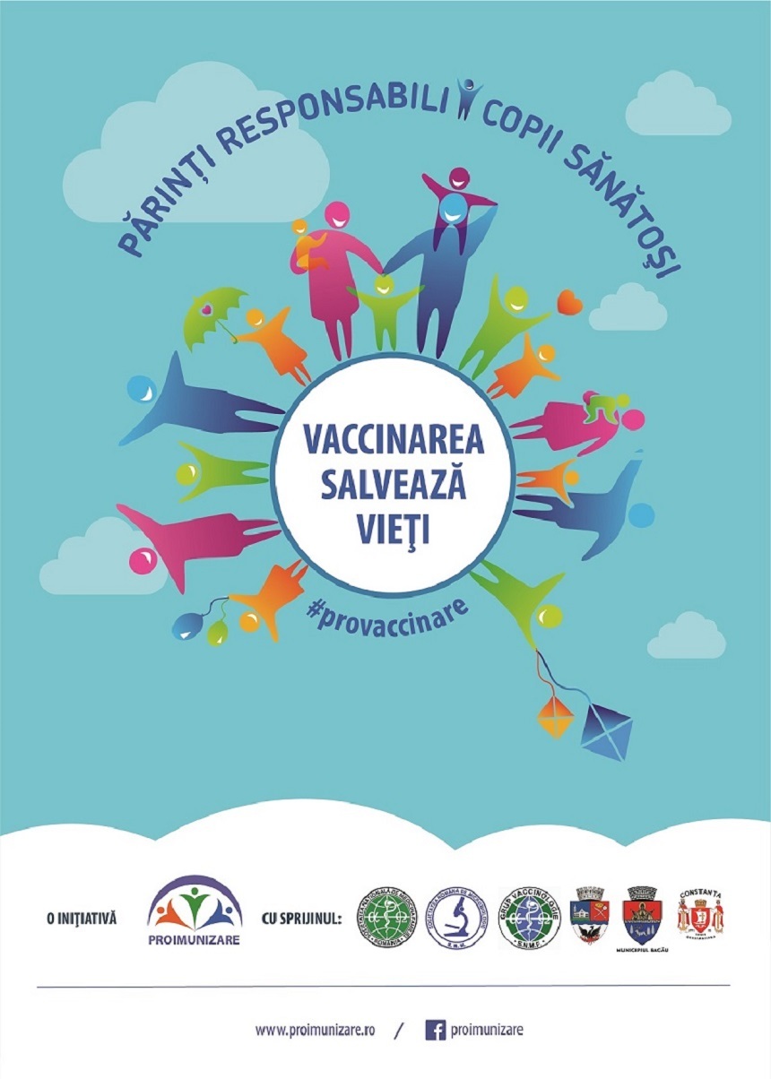 Asociaţia Pro Imunizare, Societatea Naţională de Medicina Familiei şi Societatea Română de Microbiologie au lansat campania  “Vaccinarea salvează vieţi”, având ca scop informarea şi educarea populaţiei  
