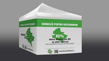 Asociaţia ”Bucureşti fără ei” anunţă instalarea primului cort pentru strângerea de semnături pentru demiterea primarului Capitalei