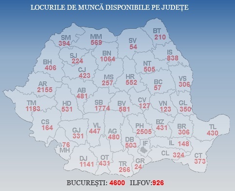 Peste 27.000 de locuri de muncă vacante la nivel naţional. Cele mai multe, în Bucureşti, Prahova şi Arad; majoritatea posturilor, pentru muncitori necalificaţi la montarea pieselor şi în industria confecţiilor