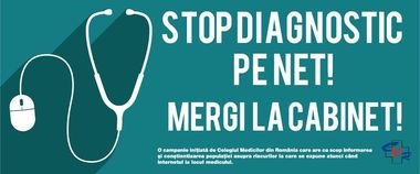 Campania ”Stop diagnostic pe net! Mergi la Cabinet!”, lansată de Colegiul Medicilor, care atrage atenţia că multe persoane ajung la doctor în stadiul tardiv al bolii - VIDEO