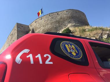 Operaţiune de salvare a 17 turişti blocaţi în telecabina de pe Dealul Cetăţii din Deva. FOTO/ VIDEO  