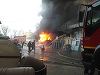 Vaslui: Incendiul de la depozitul de mase plastice şi vopseluri a fost lichidat, dar echipajele continuă supravegherea