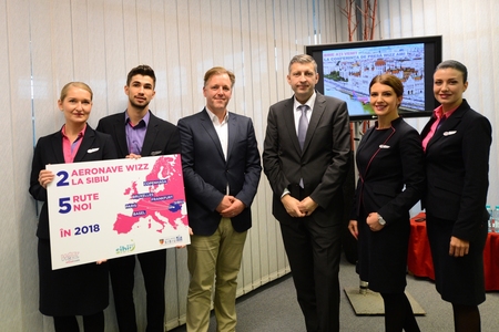 Cinci noi curse regulate de pe Aeroportul Sibiu, din aprilie 2018, către destinaţii din Europa