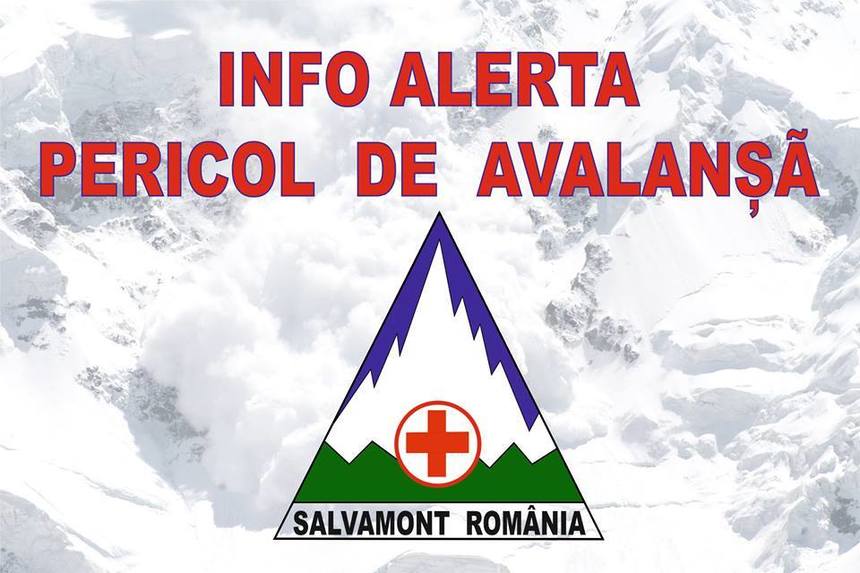 Salvamont România: Riscul producerii de avalanşe la altitudini mai mari de 1.800 de metri este mare şi se va menţine la acest nivel