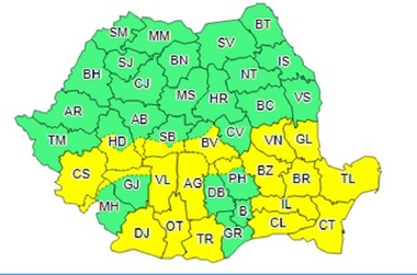 Meteorologii anunţă precipitaţii sub formă de lapoviţă şi ninsoare în întreaga ţară începând de la ora 16:00; acestea se vor transforma în ninsori abundente şi viscol 