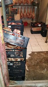 Carne expirată de o lună sau depozitată în spaţii insalubre, la o măcelărie din Constanţa; unitatea a fost închisă de Protecţia Consumatorilor. FOTO/VIDEO