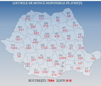 ANOFM: Aproape 27.000 de locuri de muncă vacante la nivel naţional; cele mai multe sunt în Bucureşti, Prahova, Arad, Sibiu şi Timiş