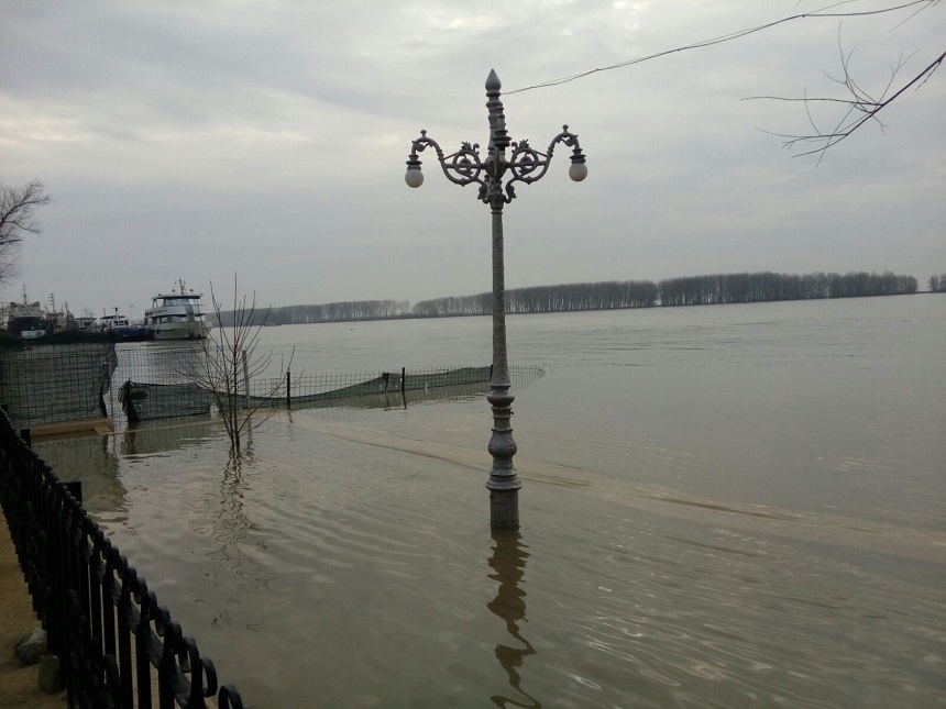Galaţi: Dunărea a depăşit cota de inundaţie - FOTO