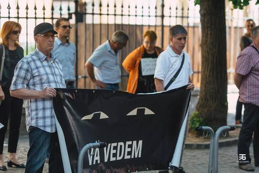 Flashomb "Vă vedem din Sibiu”, pentru a 124-a zi: Sibienii au cerut demisia premierului Viorica Dăncilă - VIDEO