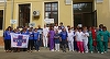 Grevă de avertisment în Sănătate: Oamenii reclamă scăderea considerabilă a veniturilor odată cu plafonarea sporurilor: "Mincinoşii! Mincinoşii!", "Vrem salarii decente".  "Noi muncim şi voi furaţi". Liderii, la discuţii la MS -  FOTO/ VIDEO