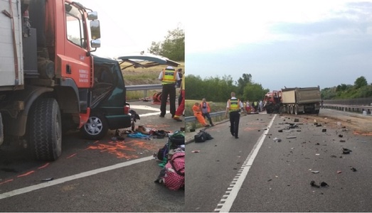UPDATE Nouă români şi-au pierdut viaţa într-un accident rutier produs în Ungaria, după ce un microbuz înmatriculat în Mureş s-a ciocnit frontal cu un camion. MAE a anunţat că patru victime au fost identificate. A fost activată celula de criză. FOTO