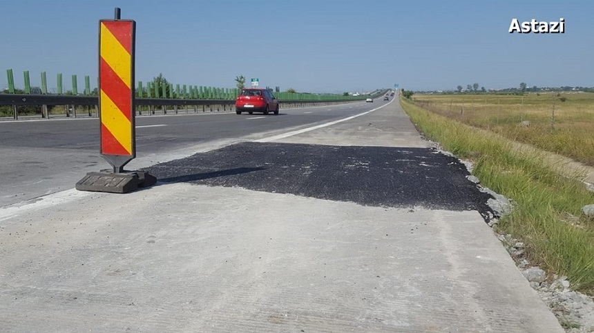 Compania Naţională de Administrare a Infrastructurii Rutiere anunţă că au fost finalizate reparaţiile în zona de pe A2 în care plăcile de beton ale carosabilului se ridicaseră  - FOTO