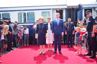Majestatea sa Margareta şi Principele Radu au călătorit la Constanţa cu Trenul Regal pentru a marca 140 de ani de la alipirea Dobrogei la ţara mamă