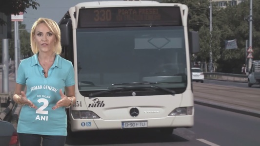 Firea prezintă, într-un clip video, "lucrurile bune" făcute pentru bucureşteni - reînnoirea parcului RATB cu autobuze turcoaz, vouchere pentru biciclete. Proiecte în curs - modernizarea pasajelor, piste pentru biciclişti