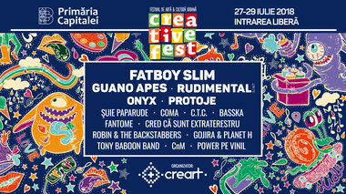 Robin & the Backstabbers, Şuie Paparude, Coma şi Cred că sunt extraterestru, la Creative Fest; festivalul va avea un skatepark şi o zonă de graffiti cu tema „Ucenicul vrăjitor”