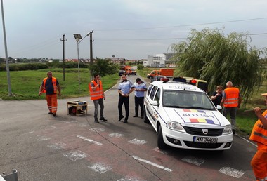 CNAIR a redeschis accesul din DN 7 spre cele două mari cartiere rezidenţiale de la marginea Aradului, blocat săptămâna trecută